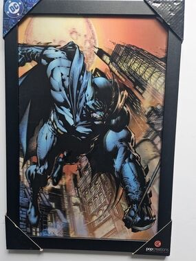 DC Comics Batman Action Poster - Black, Blue, Orange